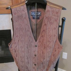 Vintage Agapo Collection Leather Vest Western